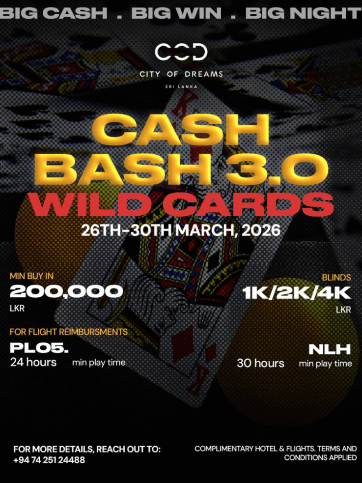 Cash Bash 3.0 – Wild Cards Arrives in Sri Lanka