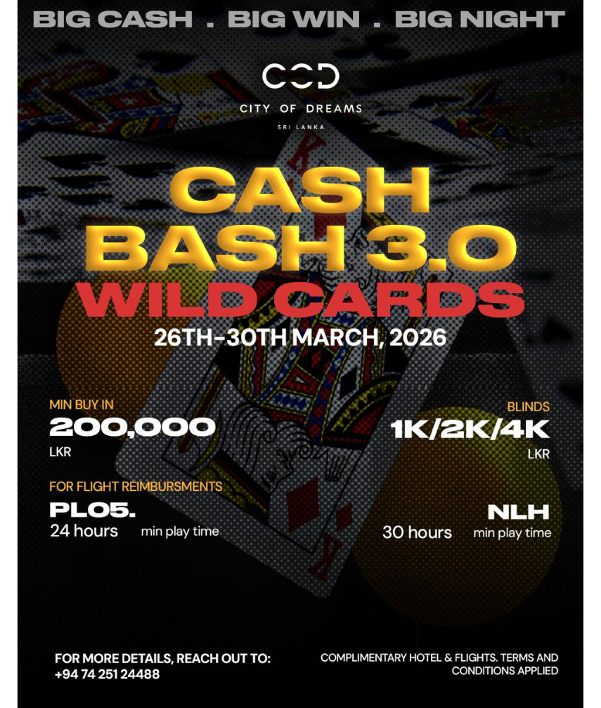 Cash Bash 3.0 – Wild Cards Arrives in Sri Lanka
